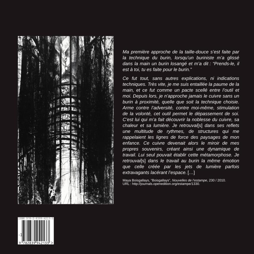 Catalogue Maya Boisgallays : 4ème de couverture