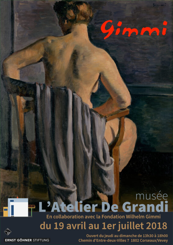 Affichette de l'exposition Wilhelm Gimmi 2018