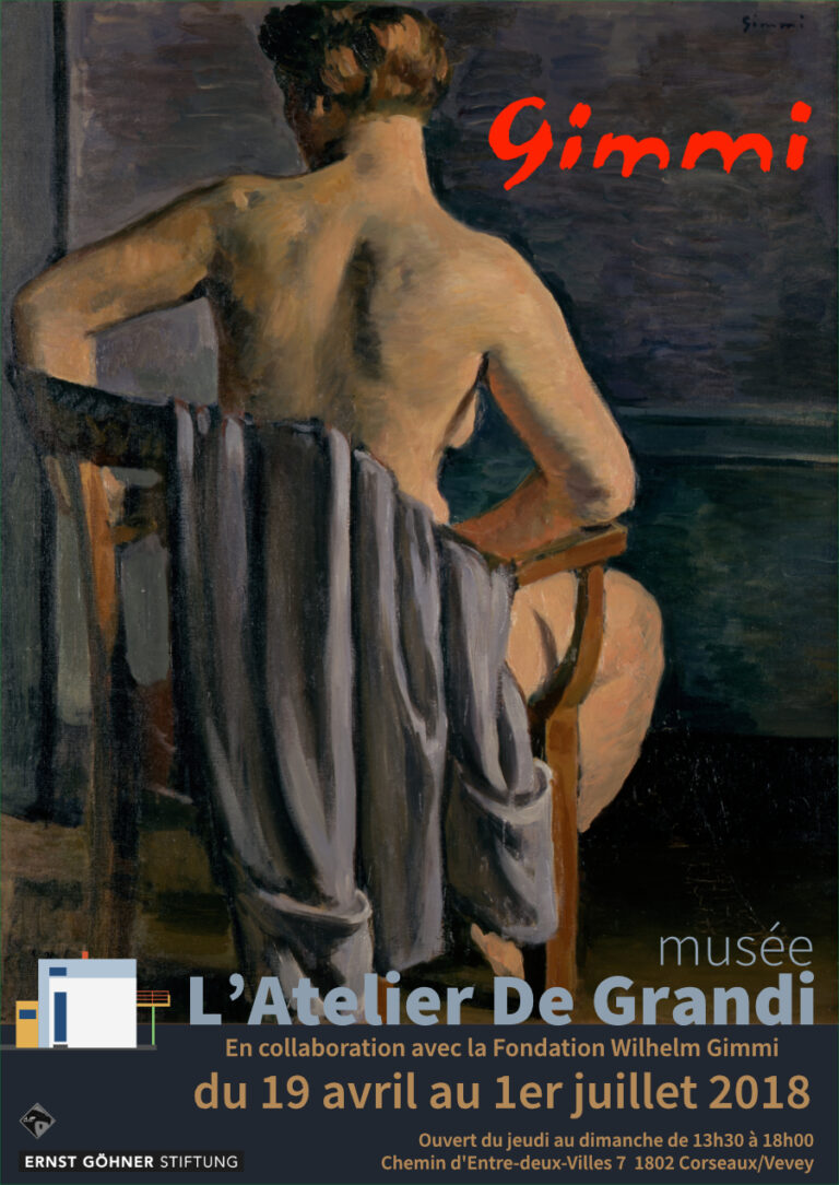 Affichette de l'exposition Wilhelm Gimmi 2018